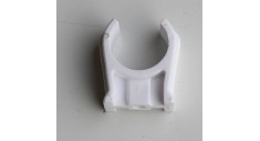 White overflow pipe clip